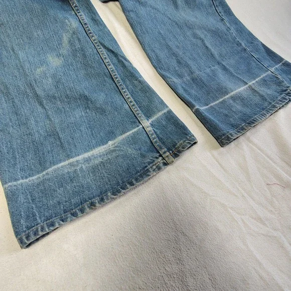 H.A.S.H. Jeans Wide Leg Flare Women 31x36 Blue Vintage High Rise Light Wash - Picture 9 of 16